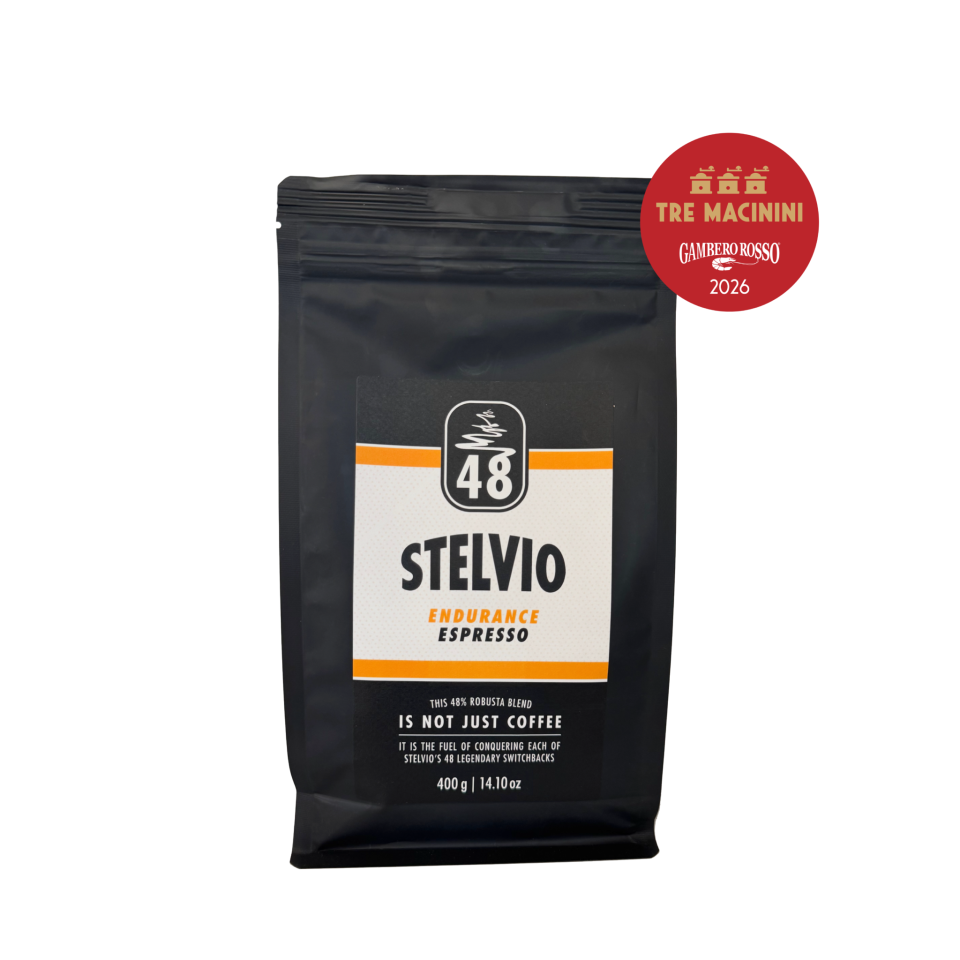 Stelvio Endurance Espresso 48% Robusta 400g Vorderseite