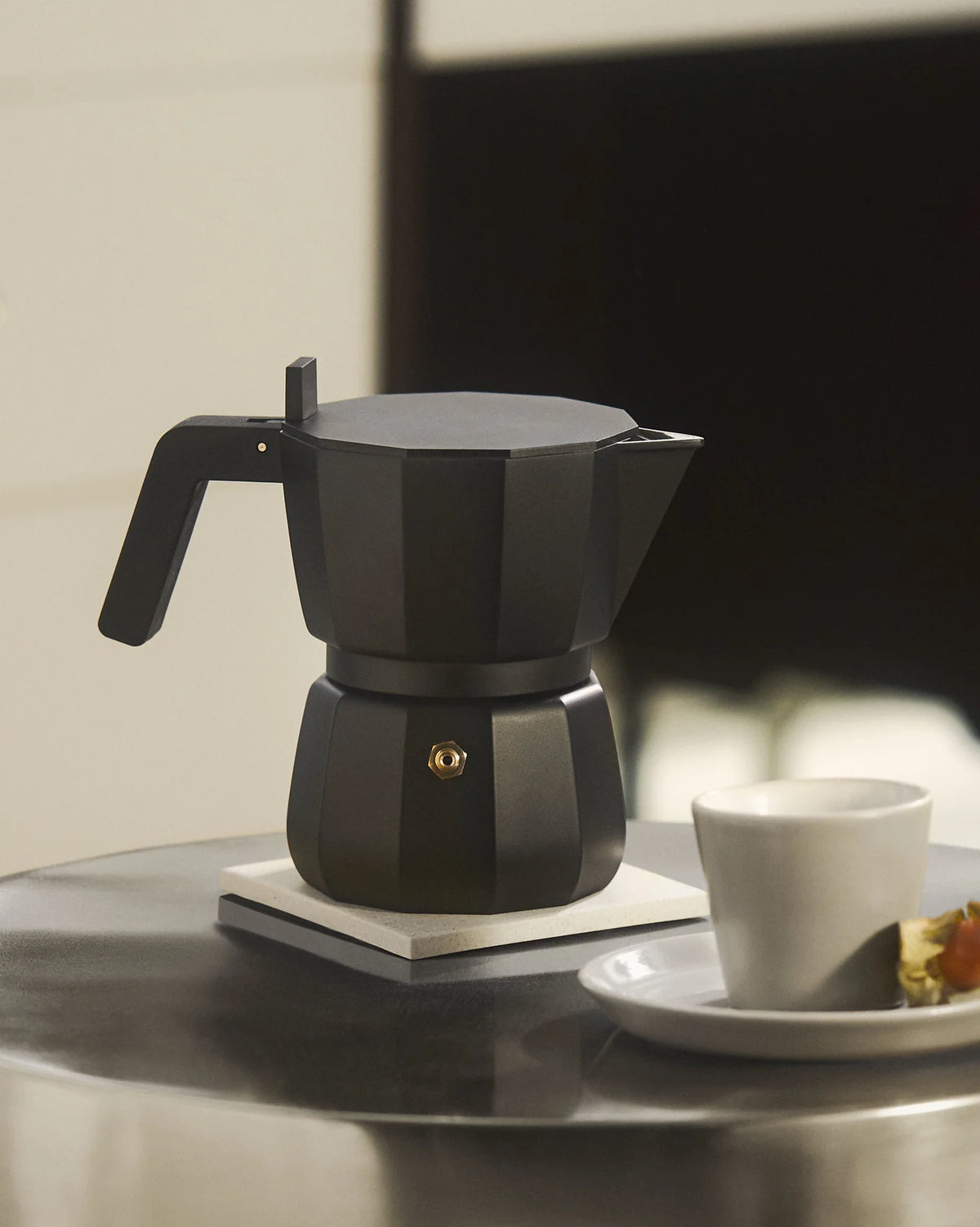Espressokaffeemaschine Moka Mokka 3 Tassen Schwarz Alessi