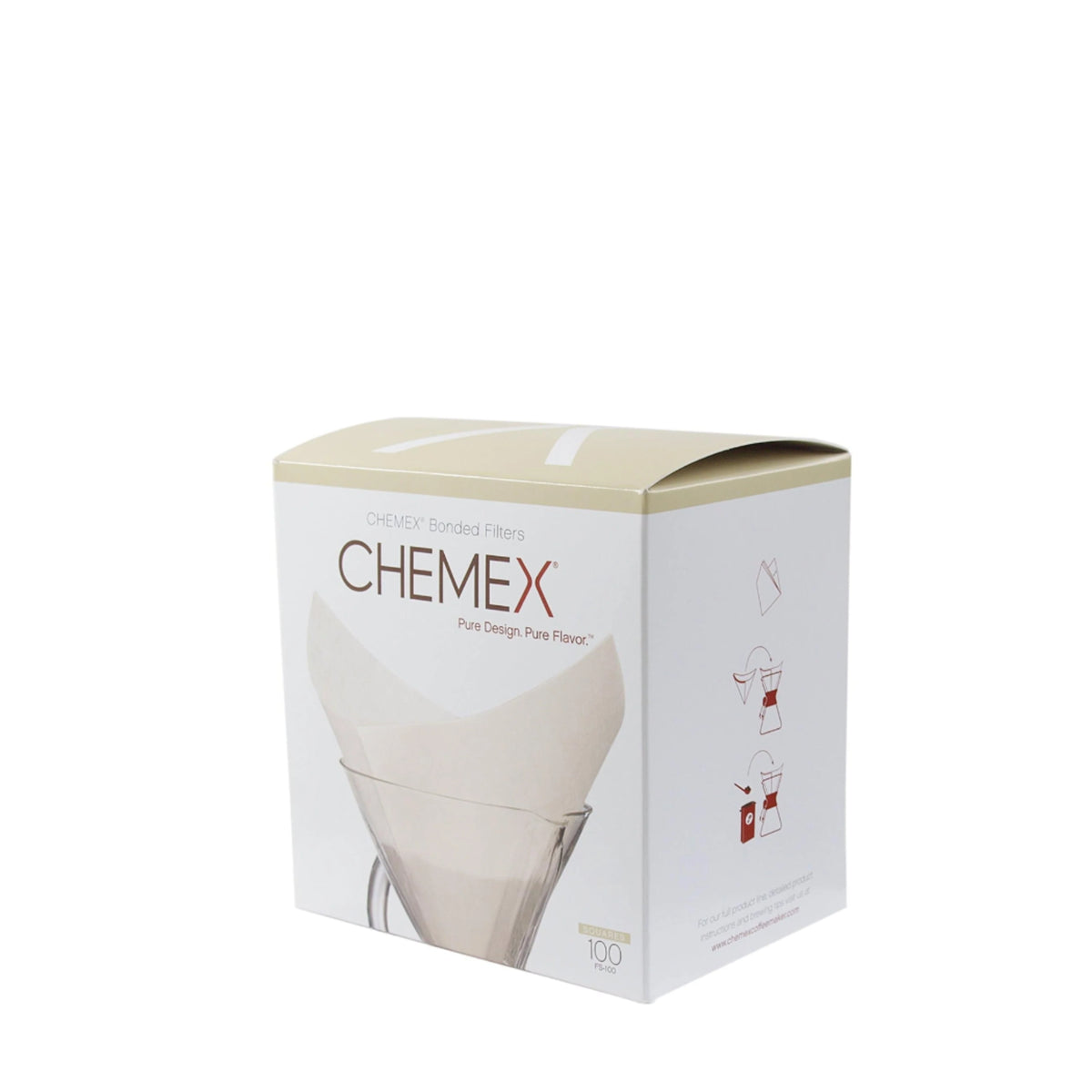 Chemex Papierfilter FS-100 weiss quadratisch