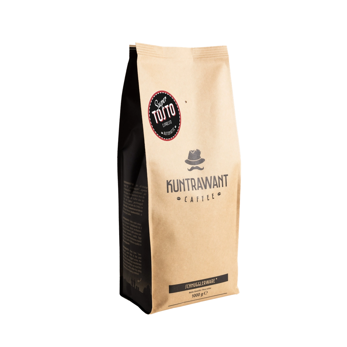 Super Tosto 50% Arabica 50% Robusta 1000g Seitlich