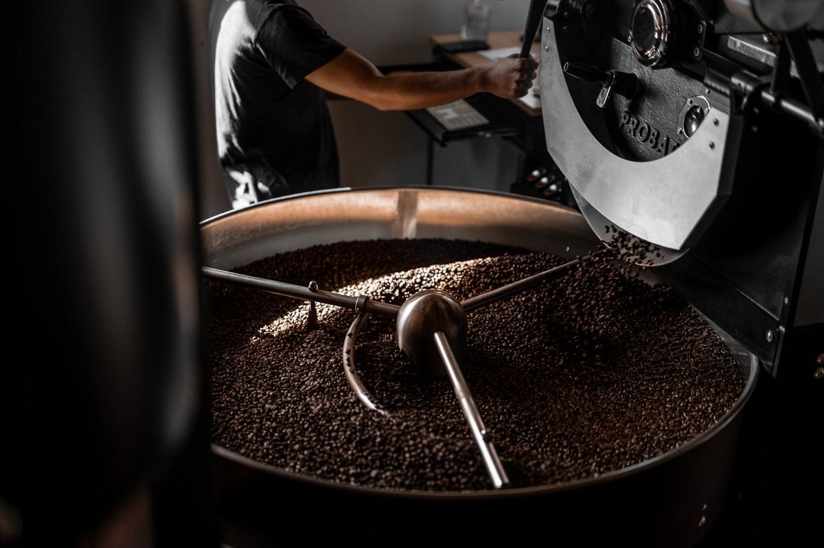 Das Kaffee rösten