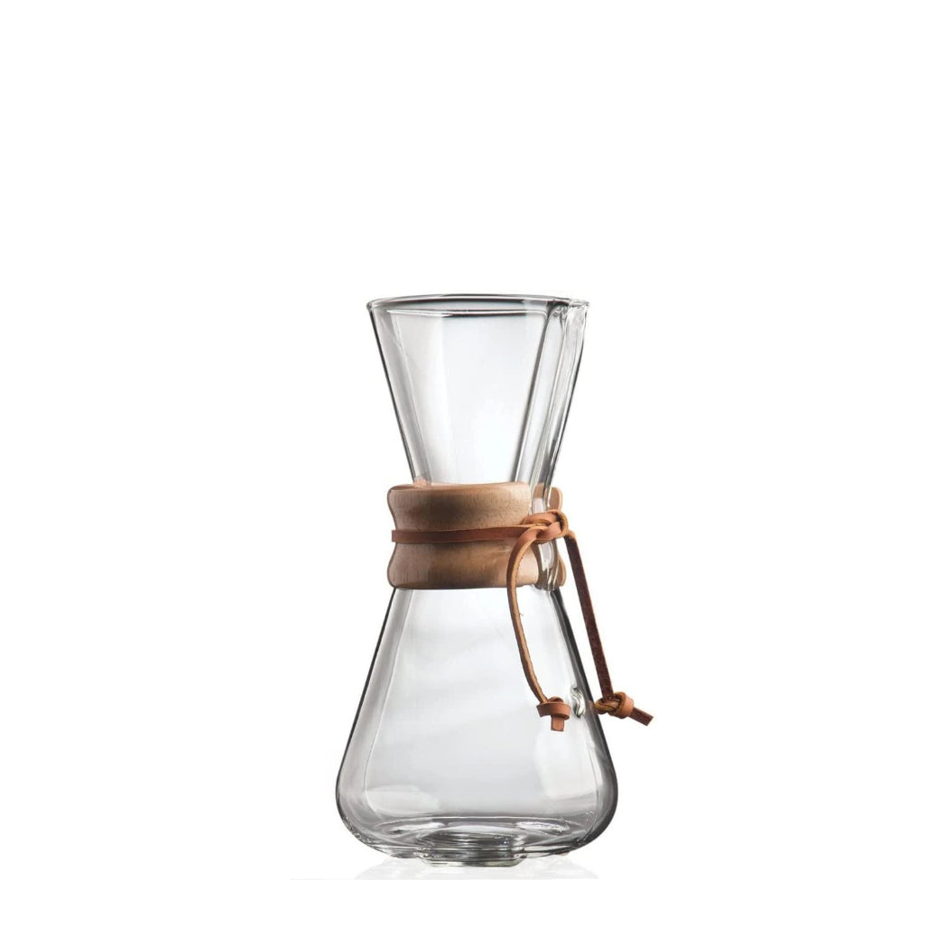 Chemex Glaskaraffe Holzgriff 3 Tassen Freigestellt