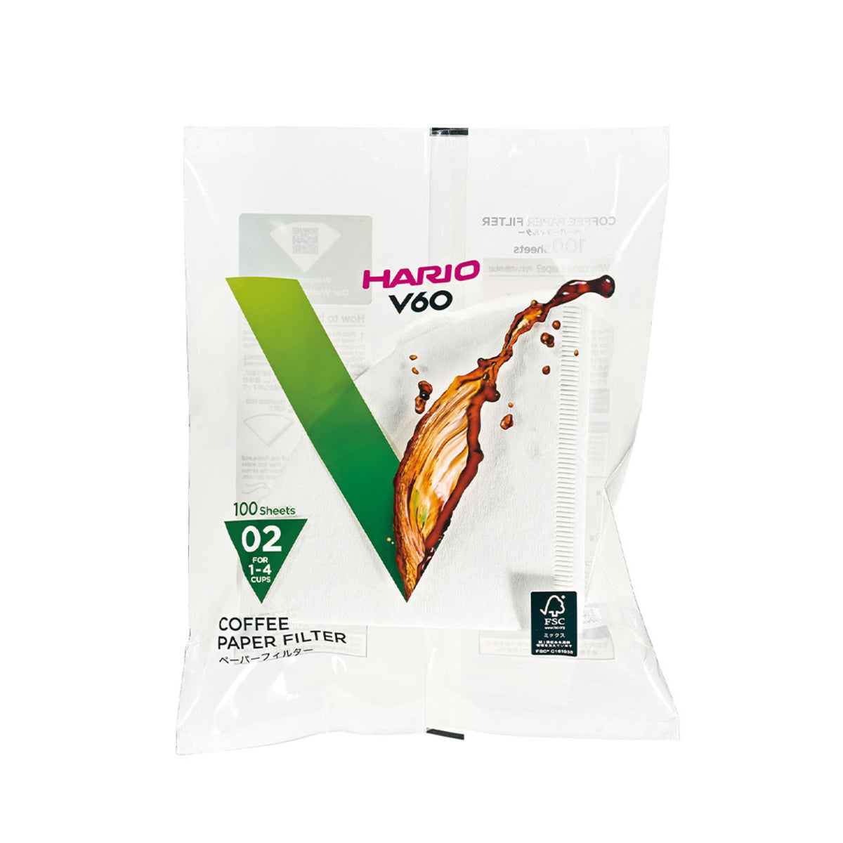 Hario VCF-02-100W Papier Filter Weiss 1-4 Tassen