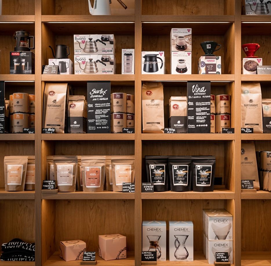 Regal Prad Kaffeesortiment